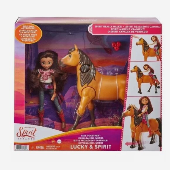 NEW - Spirit Untamed Ride Together Lucky Doll and Walking Horse - Picture 1 of 3